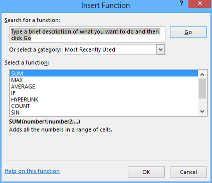Showing the Insert Function dialog programmatically