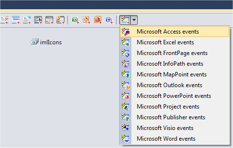 Adding Microsoft Access Events component