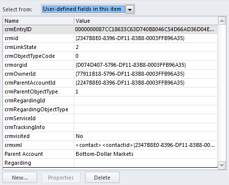 Finding the CRM Account Id the contact is linked to