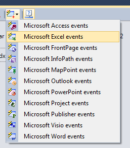 Adding a new ADXExcelAppEvents component to handle Microsoft Excel events
