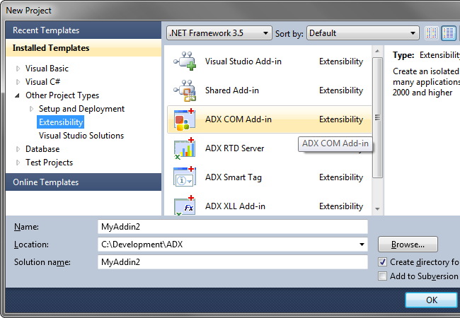 Creating an Office COM add-in with Add-in Express