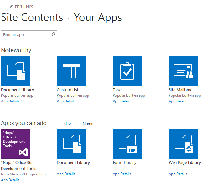 Click on the Napa Office 365 Development Tools to install it