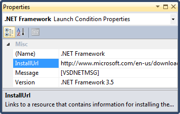 How to set the target .NET version in a setup project VS 2008-2010