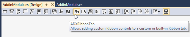 Adding a ribbon tab component