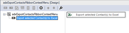 Add a button to the context menu control.