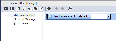 Custom Outlook commandbar at design tim