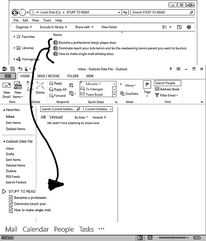 File Explorer and Outlook Explorer integration