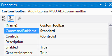Changing the toolbar's properties to display in Word 2003's standard toolbar