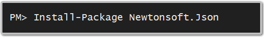 To add the Newtonsoft.Json library to your project, type the following command.