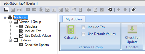 A simple Add-in Express based Excel add-ins that adds a custom ribbon tab to the Excel Ribbon