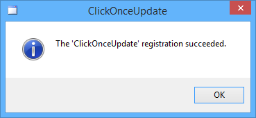 A notification informs the user that the auto update and add-in registration were successful.