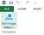 An example of a Ribbon Gallery button with the icon in GIF format