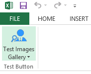 An example of a Ribbon Gallery button with the icon in ICO format