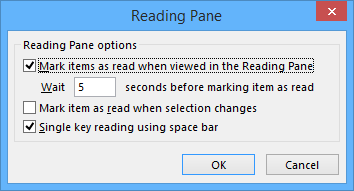 Make sure you check the 'Mark items as read when viewed in the Reading Pane' option.