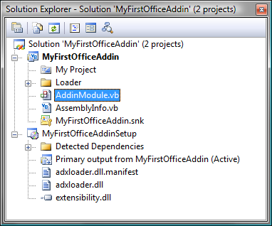 A sample Add-in Express solution