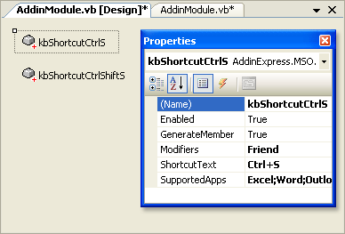 Keyboard Shortcut component