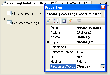 Smart Tag Action component
