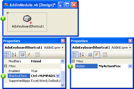 Keyboard Shortcut component