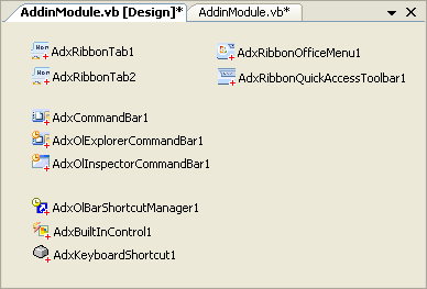 Add-in module with Office 2007 Ribbon components