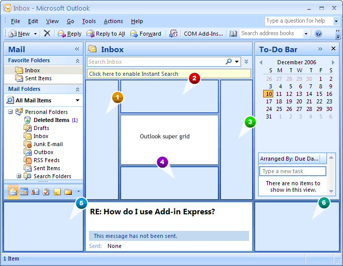 Outlook Explorer advanced regions