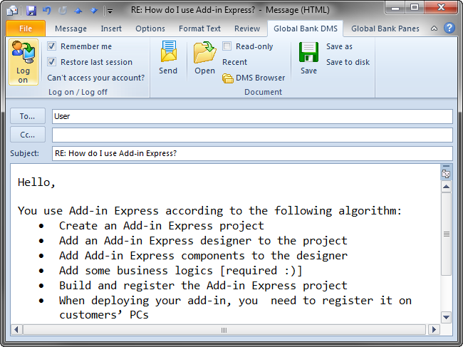 Office 2010 Ribbon UI