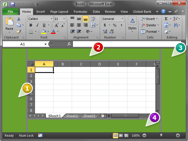 Regions where your custom panes can be embedded