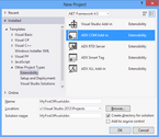 Add-in Express solution templates in Visual Studio 2012