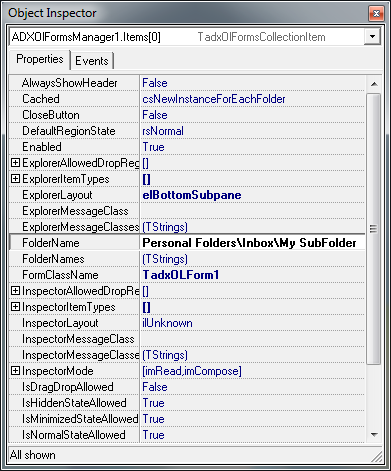 Delphi Object Inspector