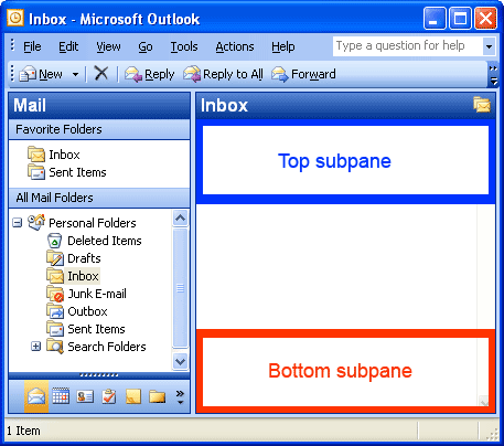 Embedding a custom form into an Outlook view region