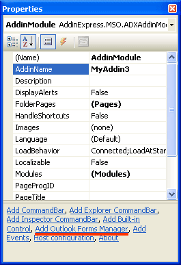 Adding the Outlook Forms Manager