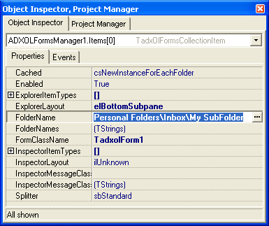 Binding your custom form to Outlook folders