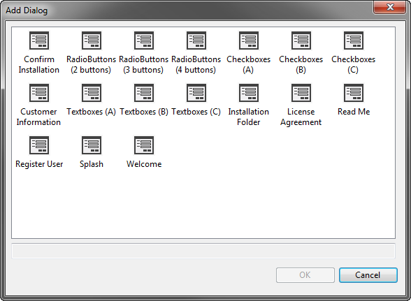 Select the dialog(s) to add.