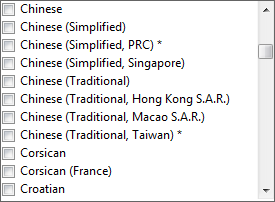 Languages supported and non-supported by default.