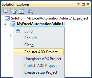 Registering an Excel Automation add-in