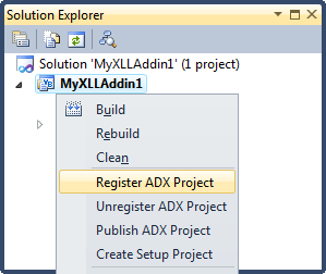 Registering an XLL addin