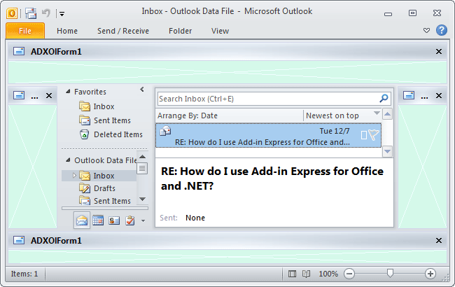 Four regions around the Explorer window