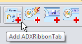 The component to add a custom Office ribbon tab