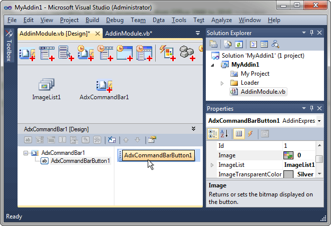 Office Command bar UI components