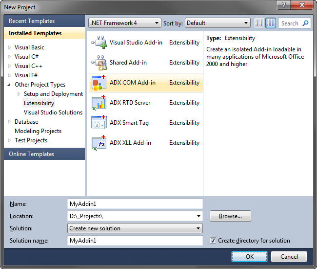 Microsoft Excel Visual Basic Templates