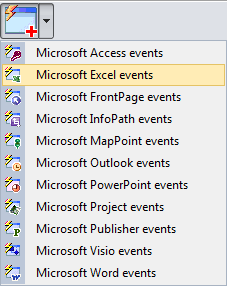 Selecting event components