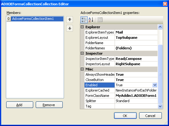 Custom Outlook Exprerss form - Forms manager item