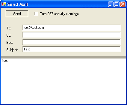 Outlook Automation sample form