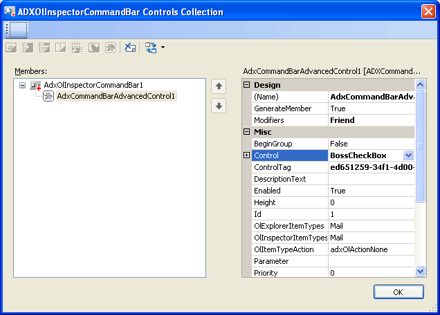 Binding your control to a command bar