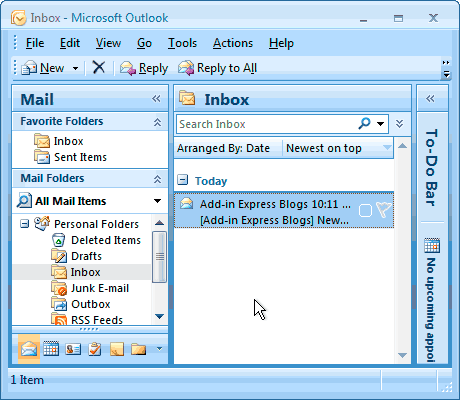 Add any .NET controls onto Outlook toolbar - video