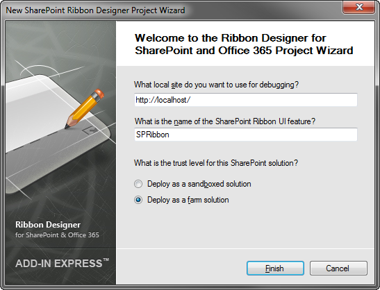 SharePoint project wizard