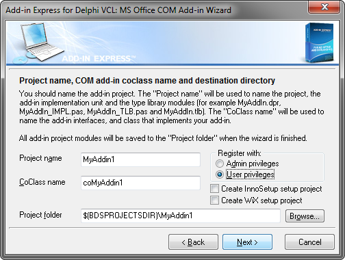COM add-in wizard