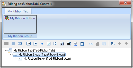 Ribbon tab visual designer