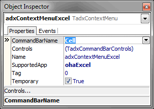 Customizing the Excel context menu