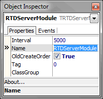 Setting the properties of your Excel RTD server