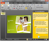 A sample task panes in PowerPoint